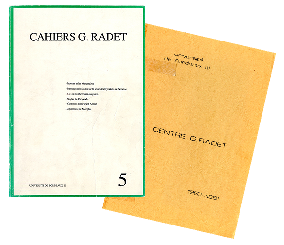 Couvertures des Cahiers du CGR