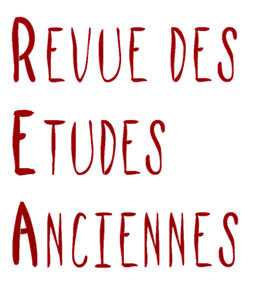 Revue des études anciennes