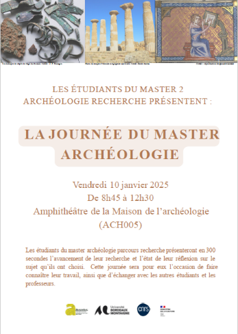 Journée d’étude du Master 2 Archéologie – 300 secondes