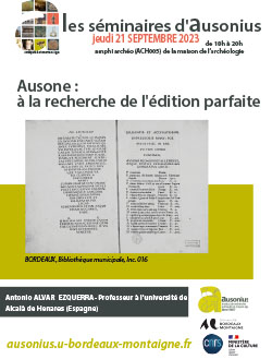 Ausone : à la recherche de l&rsquo;édition parfaite