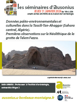 Données paléo-environnementales et culturelles dans la Tassili-Tan-Ahaggar (Sahara central, Algérie) Premières observations sur le Néolithique de la grotte de Telem Fezza