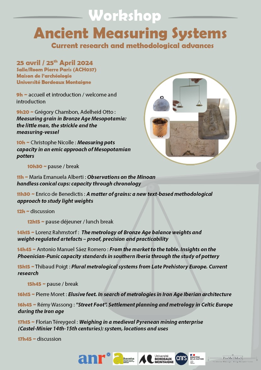 Worshop Ancient Measuring Systems. Current research and methodological advances