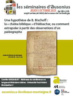 Une hypothèse de B. Bischoff : la « chaîne biblique » d’Hélisachar, ou comment extrapoler à partir des observations d’un paléographe
