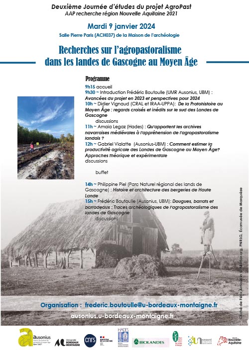 Deuxième Journée d’études du projet AgroPast- Recherches sur l’agropastoralisme landais au Moyen Âge