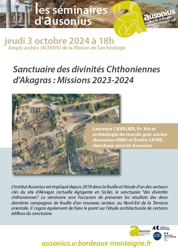 Sanctuaire des divinités Chthoniennes d&rsquo;Akagras : Missions 2023-2024