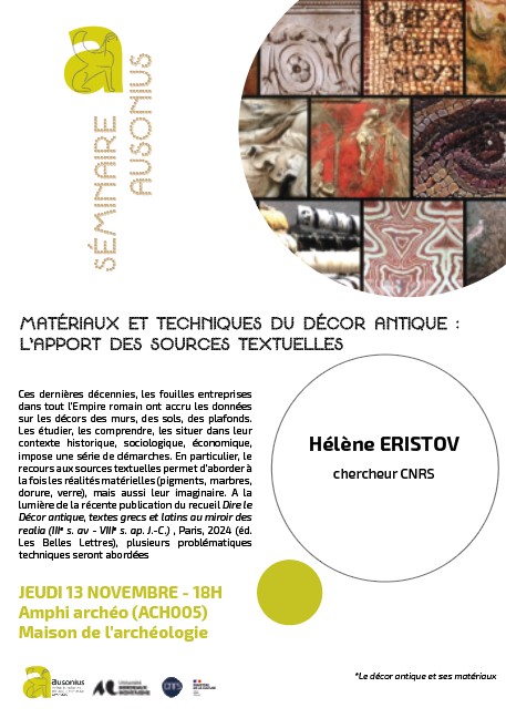Matériaux et techniques du décor antique : L’apport des sources textuelles