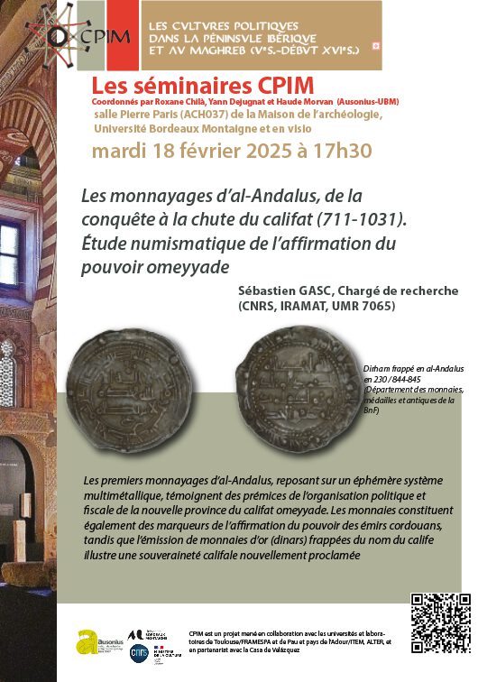 Les monnayages d’al-Andalus, de la conquête à la chute du califat (711-1031). Étude numismatique de l’affirmation du pouvoir omeyyade