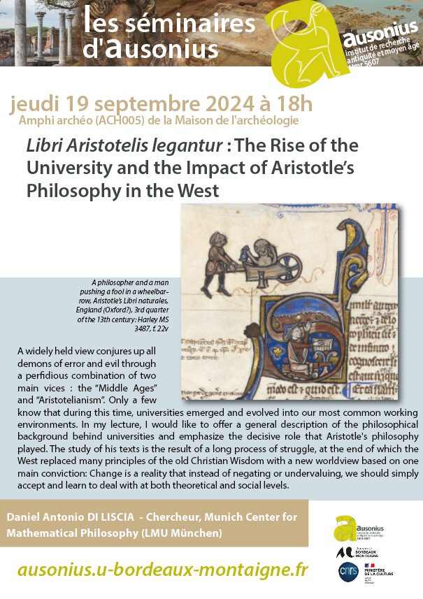 Libri Aristotelis legantur : The Rise of the University and the Impact of Aristotle’s Philosophy in the West
