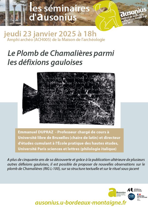 Le Plomb de Chamalières parmi les défixions gauloises