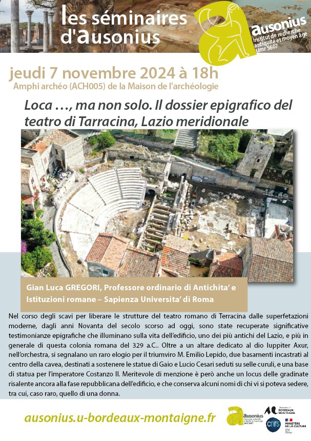 Loca …, ma non solo. Il dossier epigrafico del teatro di Tarracina, Lazio meridionale